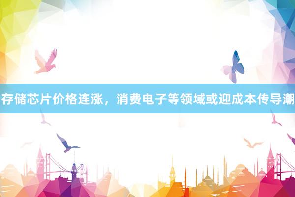 存储芯片价格连涨，消费电子等领域或迎成本传导潮